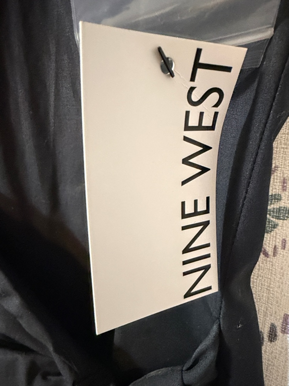 Nine West Black Wrap Tie Blouse - Picture 8 of 8